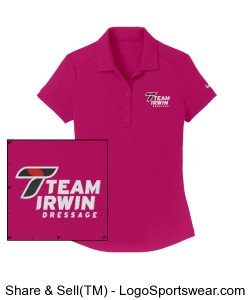Nike Women's Polo with T on Sleeve in Pink Design Zoom